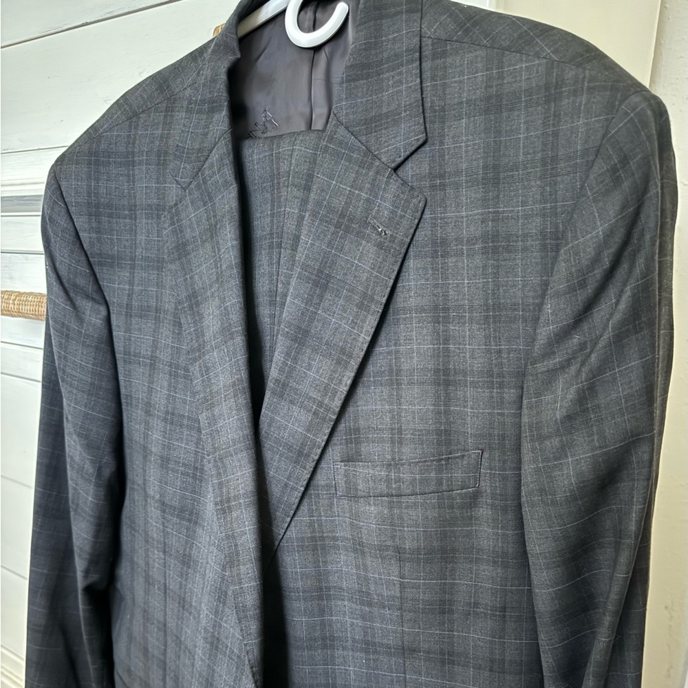 Jos. A. Bank Charcoal Plaid Men’s Suit